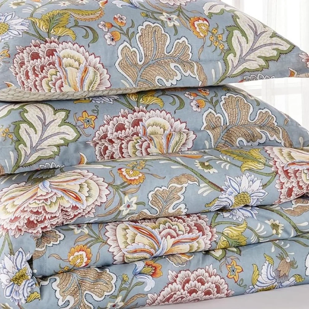 🆕 PB Style Floral Duvet Cover Set King 3 piece bedding luxury hotel style NEW